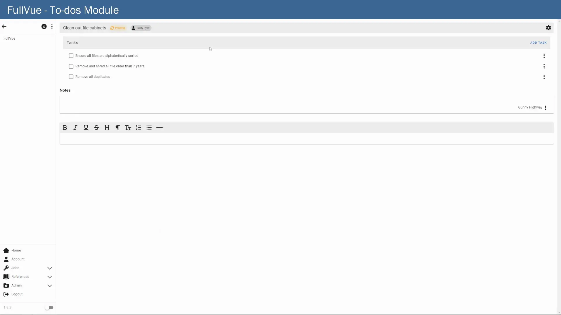 FullVue to-do lists tracking team follow-ups